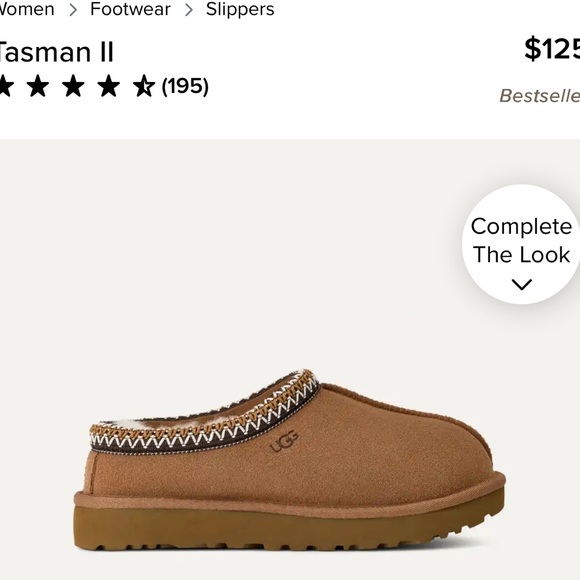 UGG Tasman II Chestnut Slippers - Picture 1 of 7